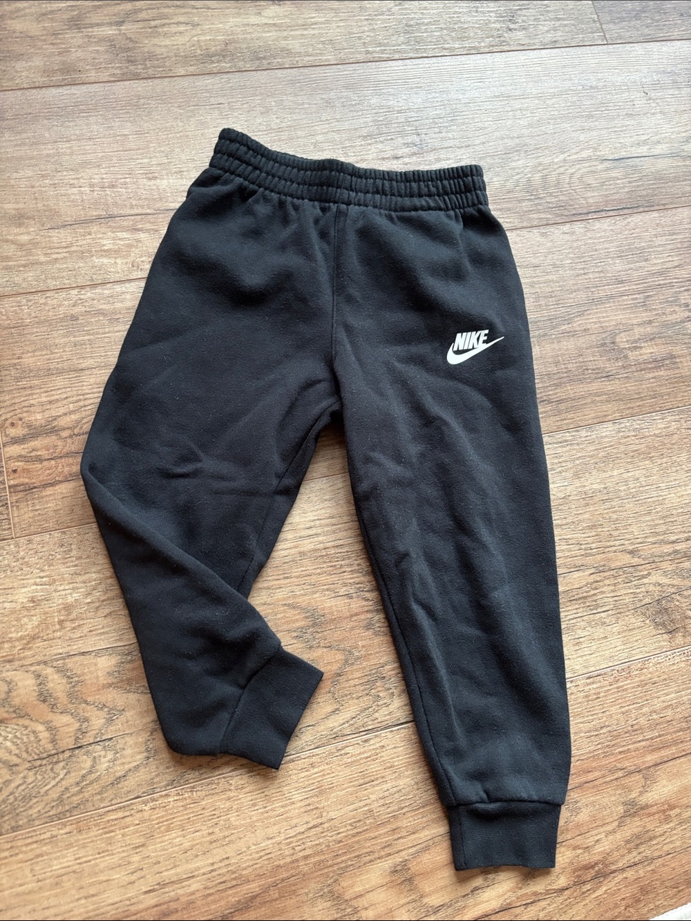 Nike Black Kids Jogger Pants with White Swoosh